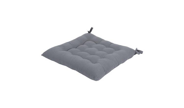 Harbour Housewares Square Seat Pad - 40 x 40 x 5cm - Grey