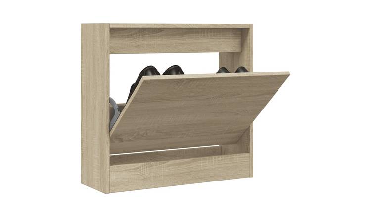 Walplus Engineered Wood Shoe Cabinet - Sonoma Oak - 60 x 21 x 57 cm