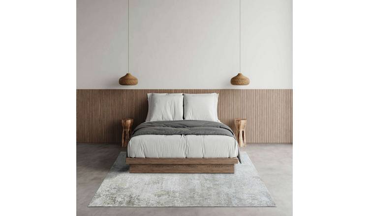 Mega Flooring White Modern Plain Rug - 67 x 210cm
