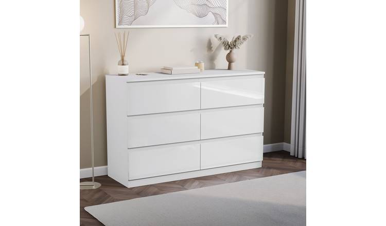 Vida Designs Glinton 6 Drawer Chest - White