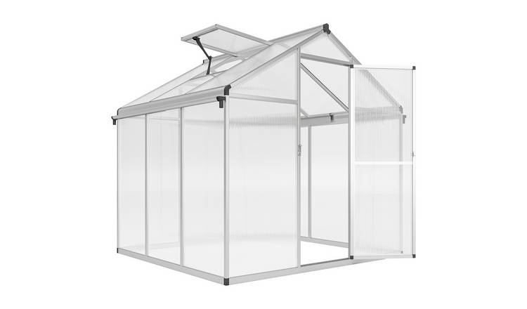 Outsunny Polycarbonate Aluminium Frame Greenhouse – Transparent