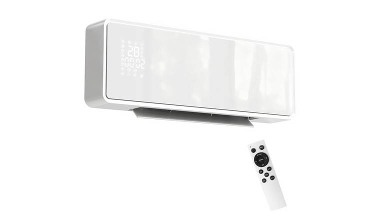 HOMCOM Ceramic Wall Mounted Space Heater with Remote Control - White