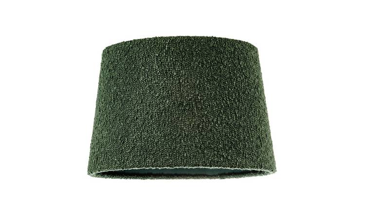 Happy Homewares Rich Forest Green Tapered in Boucle Lamb Wool Lampshade - 30cm