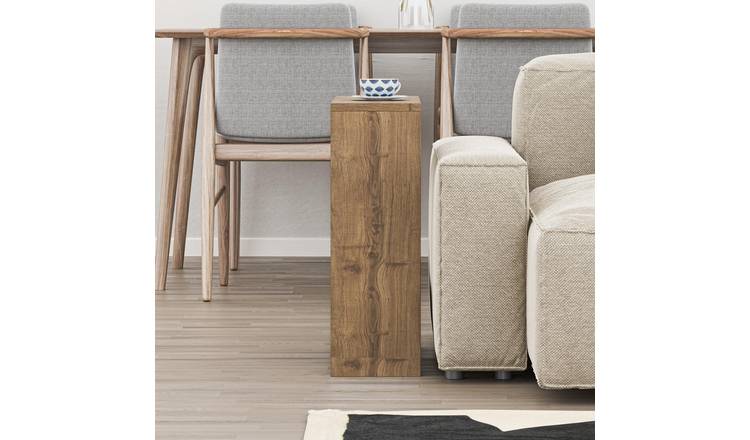 Decortie Simpi Melamine Coated Particleboard Side Table - Dark Oak