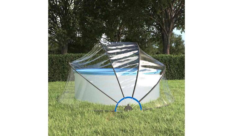 Walplus Round PVC Pool Dome - Transparent - 315 x 158 cm