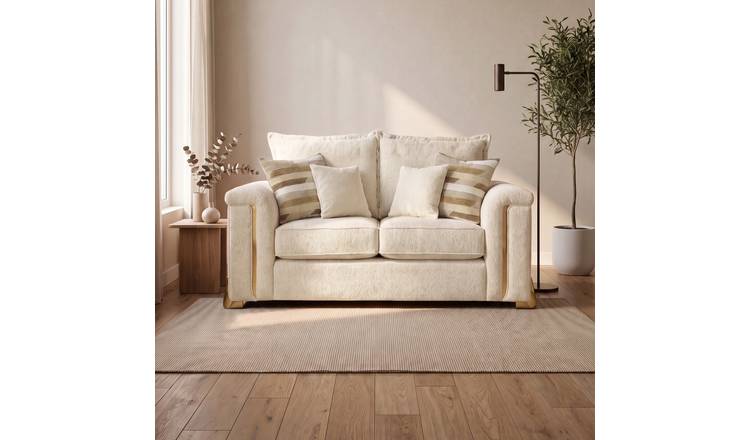 Somnior Oscar Sherpa Columbus Fabric 2 Seater Sofa - Cream