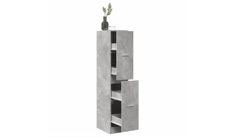 Walplus Engineered Wood Cabinet - Granite Grey - 30 x 41 x 144.5 cm