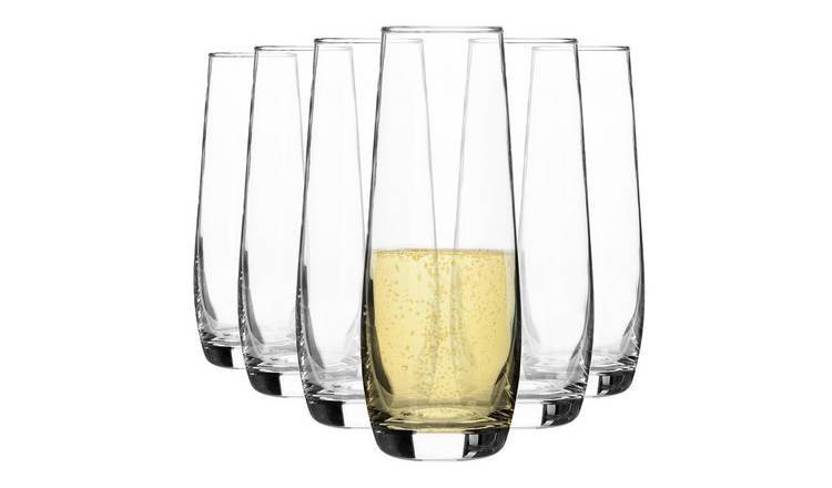 Argon Tableware Corto Stemless Champagne Flutes - 230ml - Pack of 6