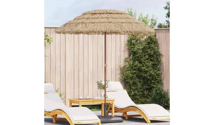 Walplus Umbrella-shaped Polyester Beach Parasol - Natural - 160 x 160 x 196 cm