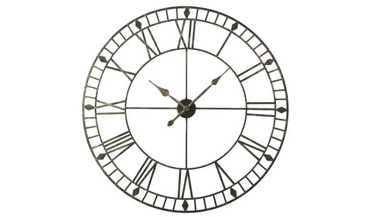 HomeGardenDirect EOS 100cm x 100cm Wall Clock - Black Gold