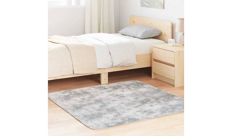 Walplus Navarra Polyester Rug - Silver Grey - 120 x 120cm