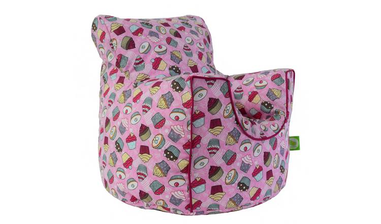 Bean Lazy Cupcake Cotton Bean Bag Armchair Child Teen Size Pink