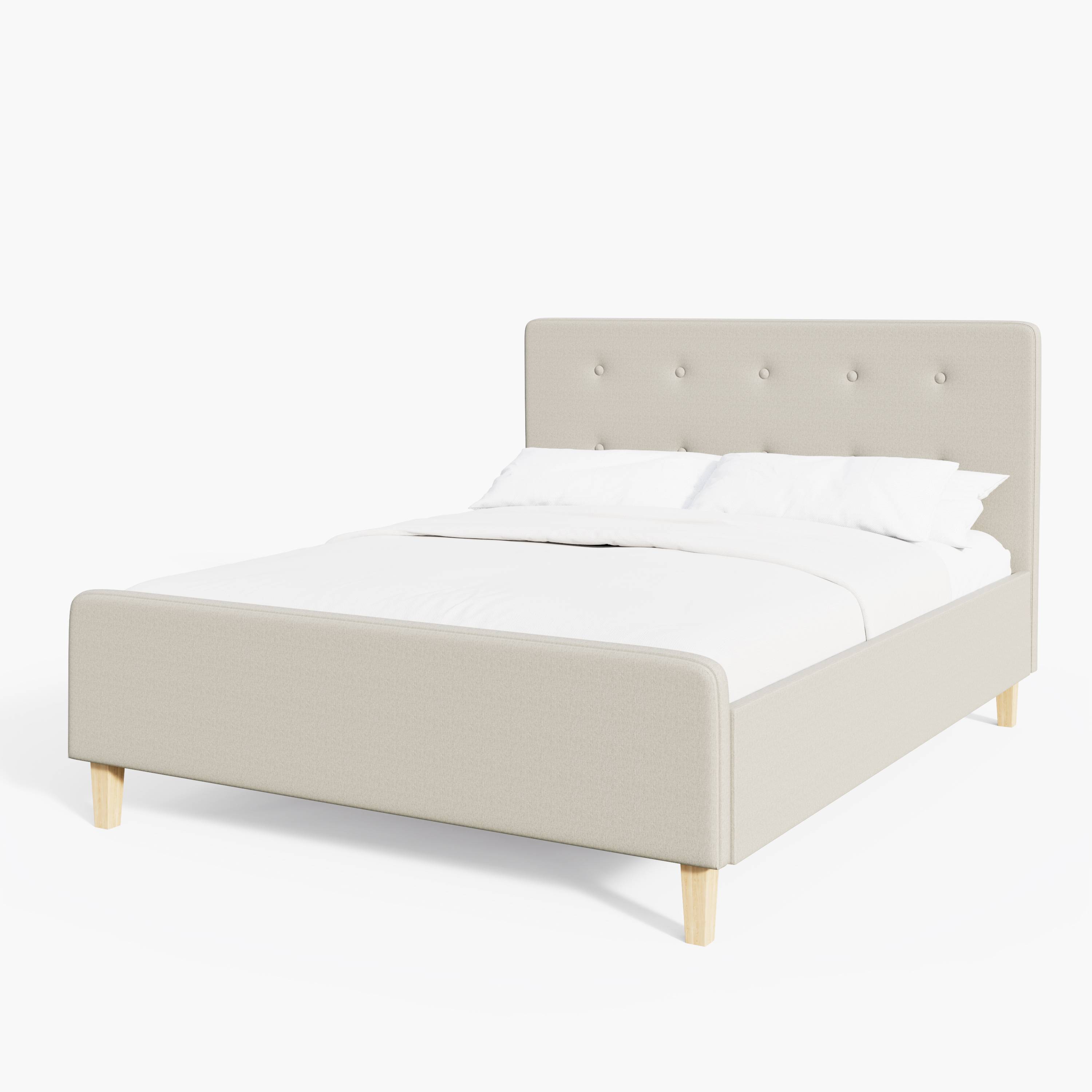 GFW Ashbourne King Size Fabric Side Lift Ottoman Bed - Natural - Image 3
