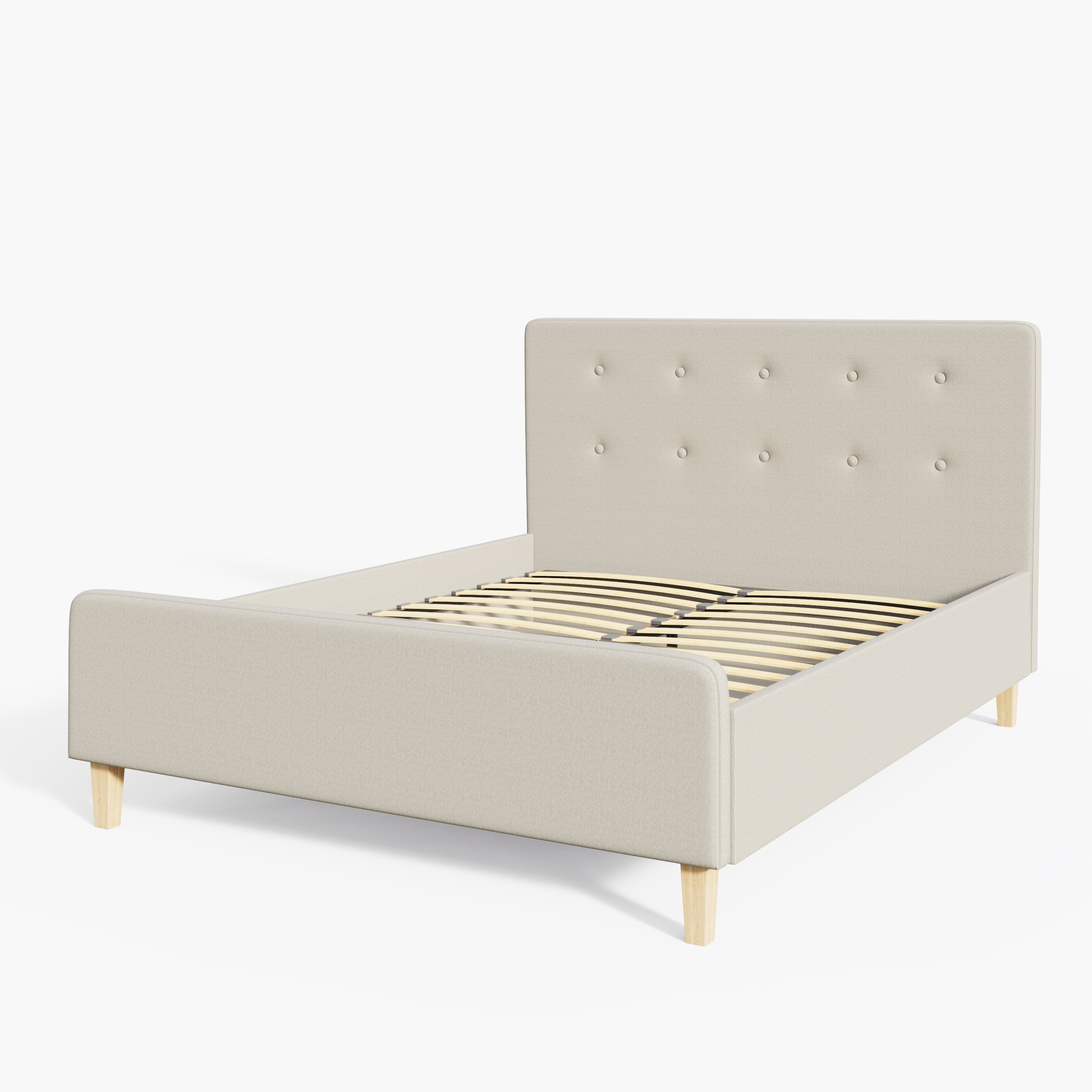 GFW Ashbourne King Size Fabric Side Lift Ottoman Bed - Natural - Image 5