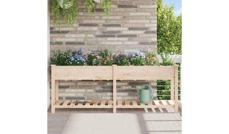 Walplus Firwood Garden Planter - Beige - 203.5 x 53 x 76.5 cm