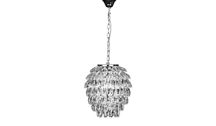 Orsina Fallon Crystal Pendant Light - Silver