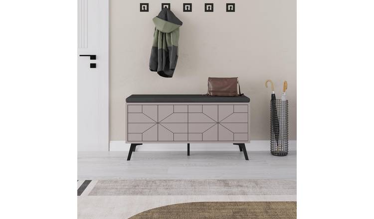 Decortie Dune Particleboard Storage Bench - Mocha