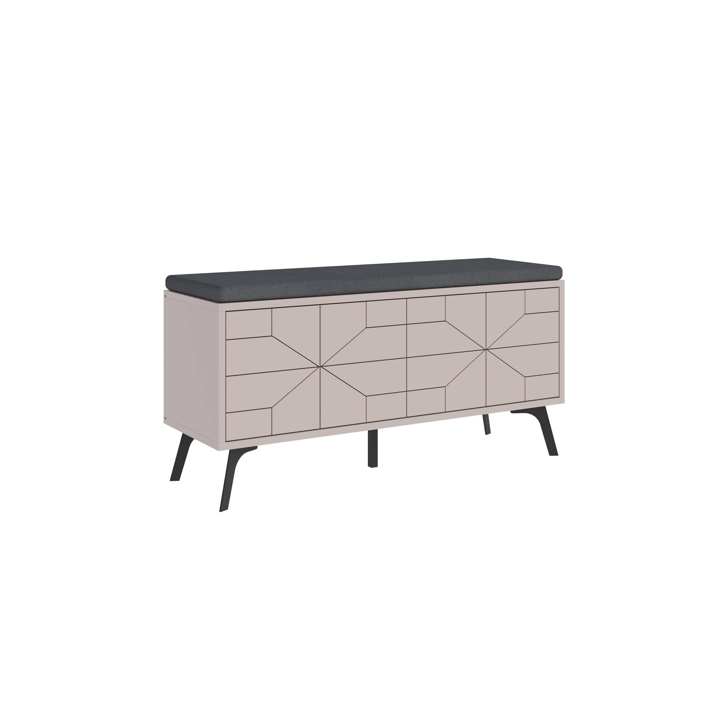 Decortie Dune Particleboard Storage Bench - Mocha - Image 2