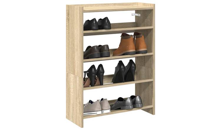 Walplus Engineered Wood Shoe Rack - Sonoma Oak - 60 x 25 x 81 cm
