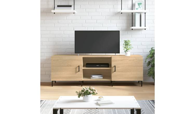 Walplus Engineered Wood TV Cabinet - Light Oak - 150 x 30 x 50 cm