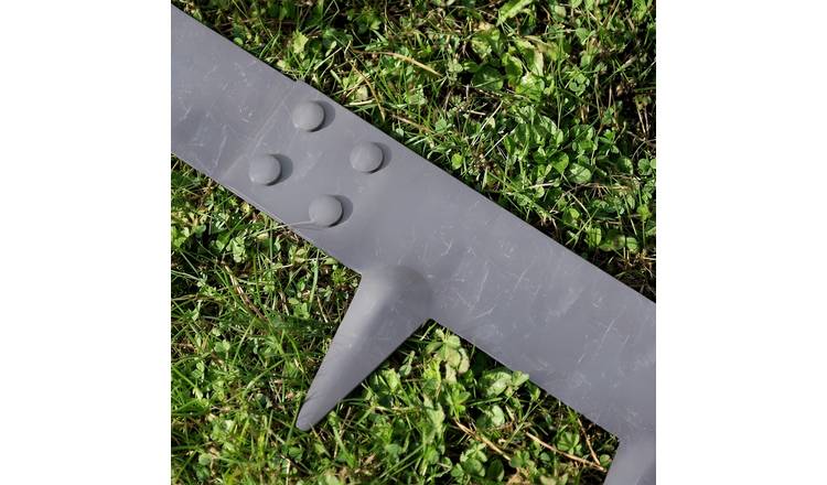 Primrose Steel Modular Garden Edging Pieces - Anthracite Grey / 5m