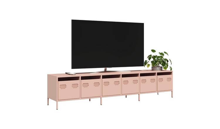 Walplus Steel 6 Drawers TV Cabinet - Pink - 202 x 39 x 43.5 cm