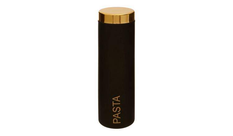 Orsina Liberty Enamel Pasta Canister With Lid – Black and Gold