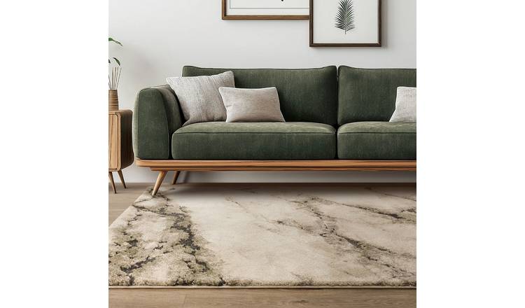 Mega Flooring Beige Modern Abstract Rug - 80 x 150cm