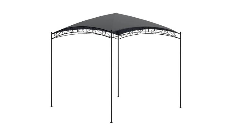 Walplus 3 x 3 x 2.65 m 180gsm Garden Gazebo - Anthracite