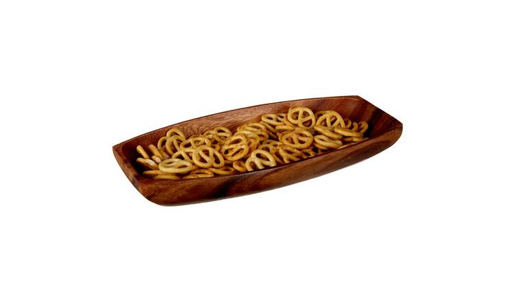 Orsina Kora Small Oblong Platter Dish in Acacia Wood - Natural