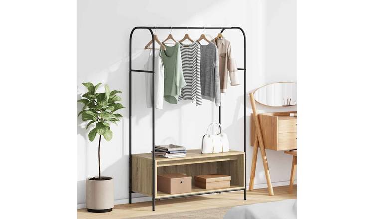 Walplus Engineered Wood Clothes Rack Engineered - Cream - 100 x 44 x 160 cm