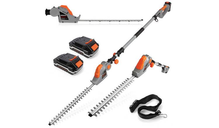 Terratek 20V Cordless Pole Hedge Trimmer with 2 Batteries & Fast Charger