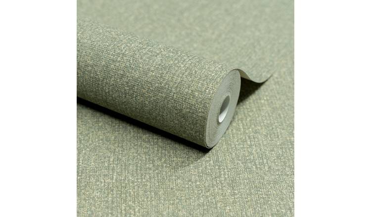 Grandeco Boutique Monroy Semi Plain Embossed Wallpaper - Sage Green