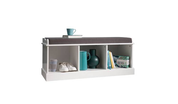 Noa & Nani Stockholm Storage Bench With 3 Storage Cubes - White