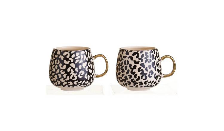 Orsina London Leo Mug Set of 2 – Black and White
