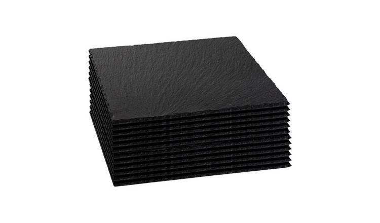 Argon Tableware Square Slate Placemats - Pack of 12
