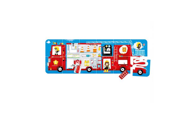 Banana Panda Make-a-Match Puzzle Fire Truck - Red