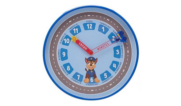 Widdop Paw Patrol Chase Wall Clock 10" - Blue