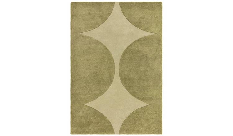 Mega Flooring Green Handmade Abstract Rug - 120 x 170cm