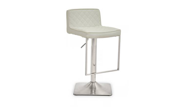 Orsina Baina Faux Leather Swivel Bar Stool – White and Chrome