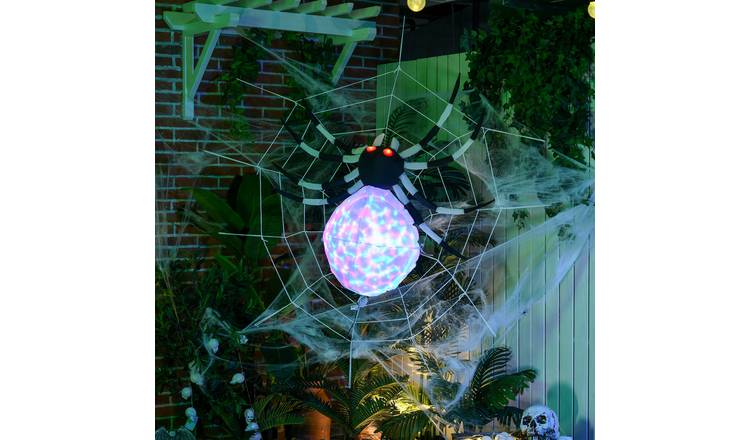 HOMCOM 5ft Halloween Hanging Giant Spider Inflatable Decoration