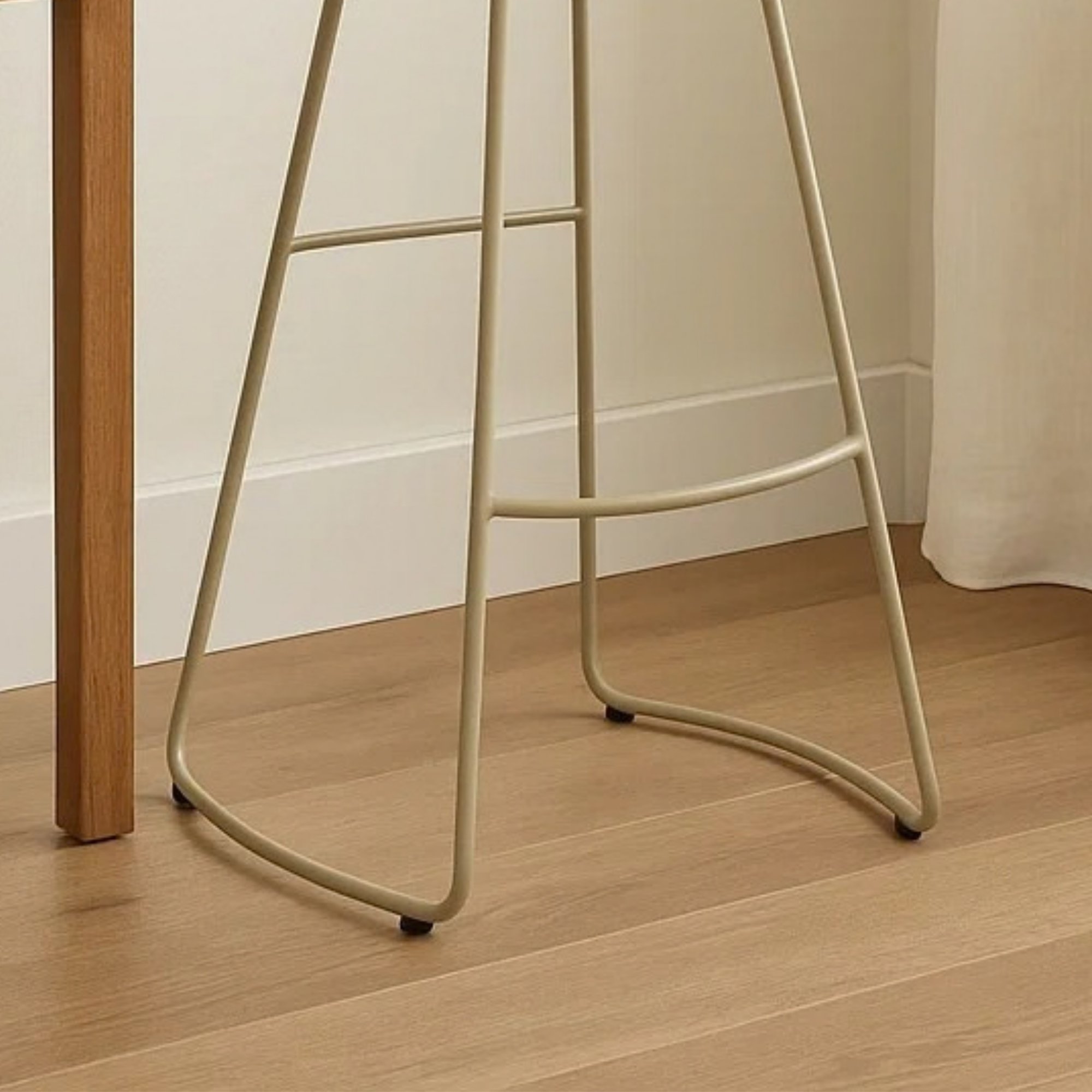 Buy Orsina Nandri Acacia Wood Bar Stool – Natural & Antique Silver