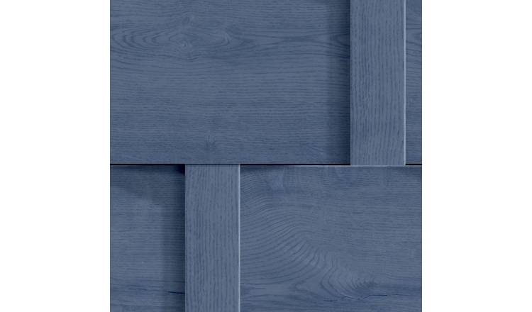 Debona Harrow Weave Wood Panel Wallpaper - Blue