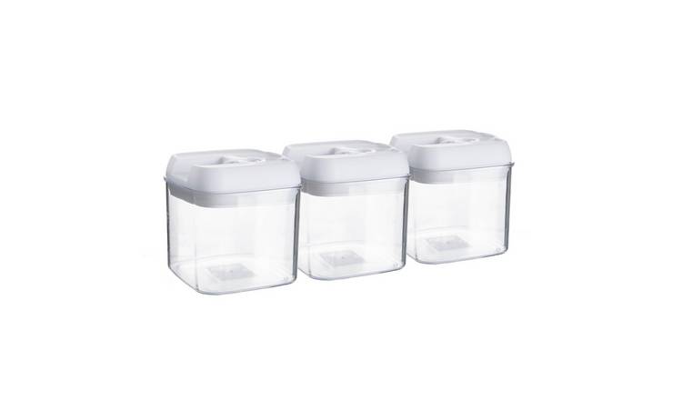 Argon Tableware Plastic Food Storage Containers - White - Set of 3