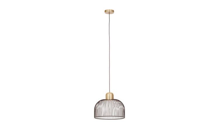 Orsina Lenno Antique Pendant Light - Black and Brass