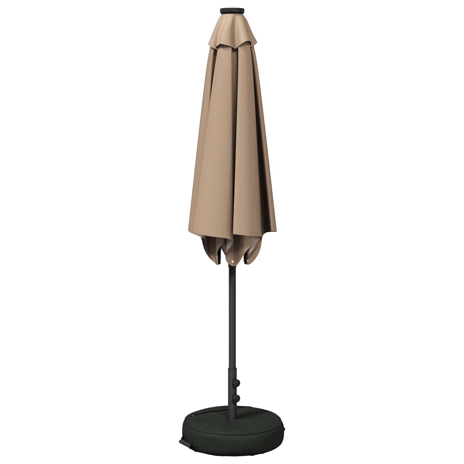 Walplus Polyester Garden Parasol - Taupe - 269 x 269 x 235 cm - Image 3