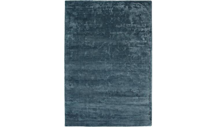 Mega Flooring Blue Modern Plain Rug - 160 x 230cm