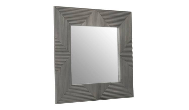 Orsina Suar Wash Mango Wood Wall Mirror – Grey