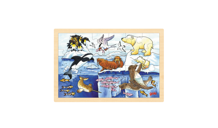 Goki Artic Animals 24 Piece Wooden Jigsaw Puzzle