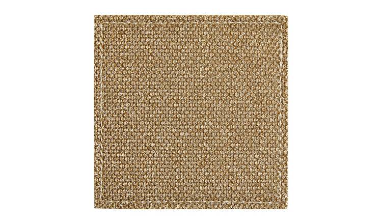 Orsina Set Of 4 Geome Glitter Coasters - Gold